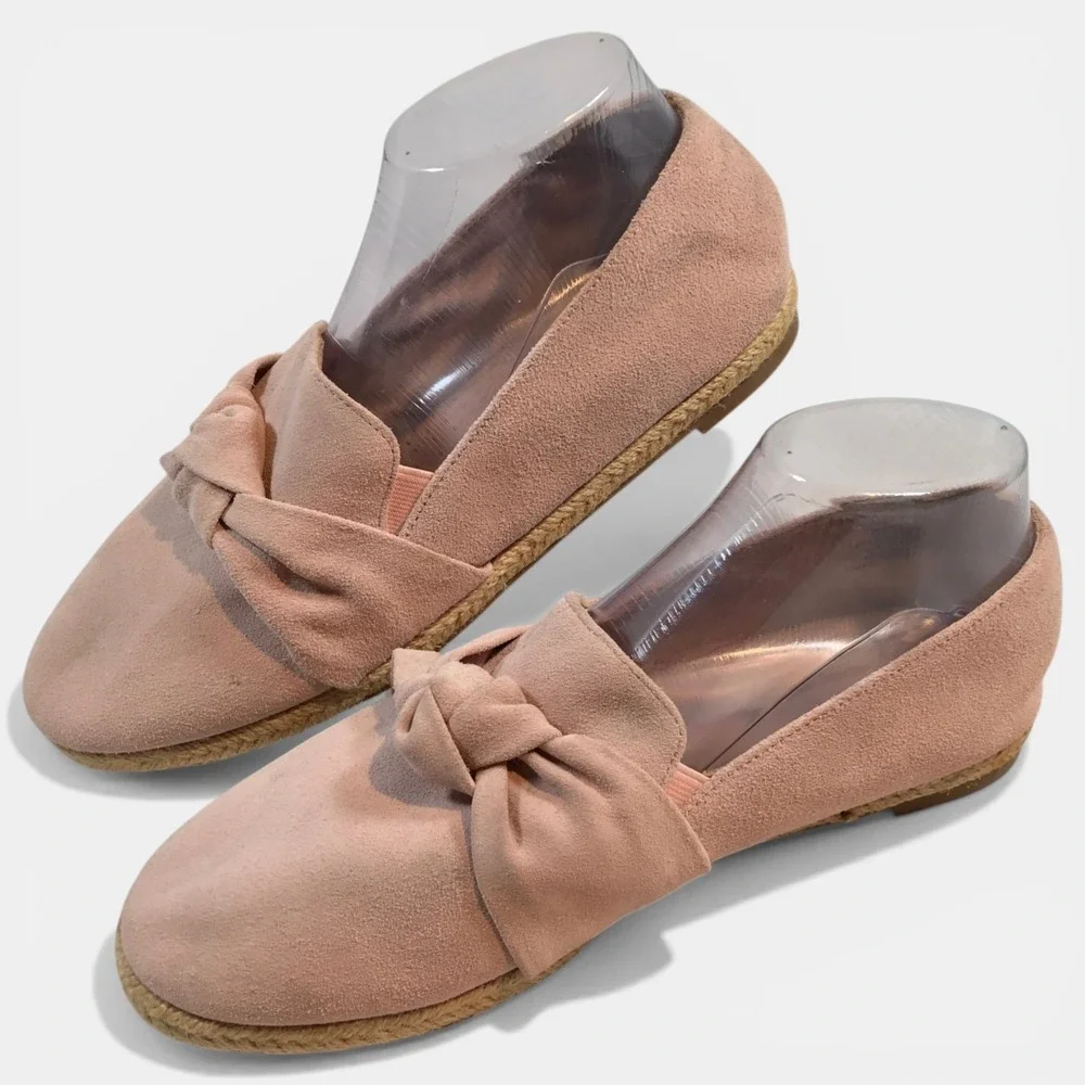 Isaac Mizrahi Live Rosewater Suede Espadrille Slip On Shoes Womens US 9 EU  39.5